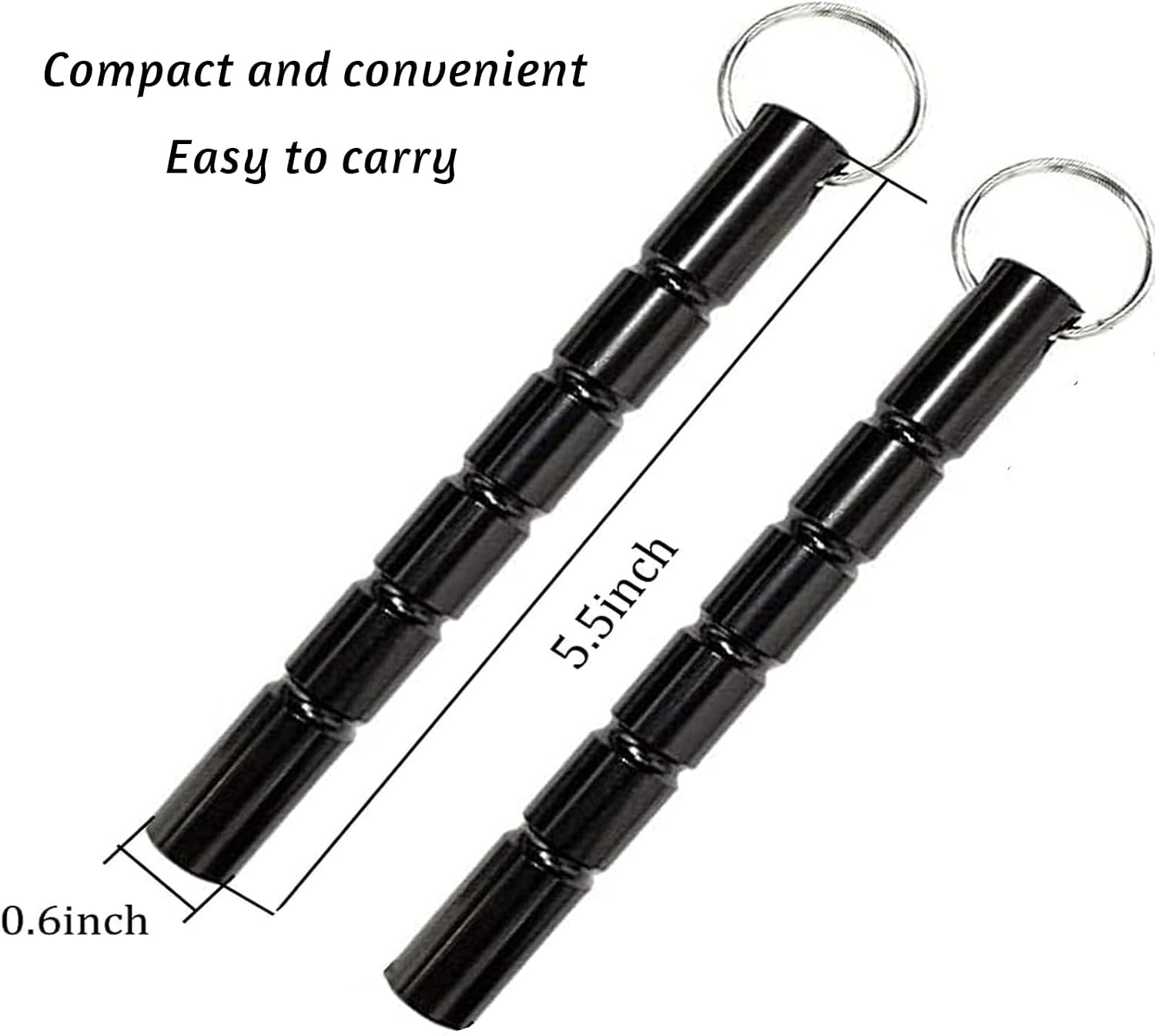 2 Pcs Self Defense Keychain Set,Portable Metal 2-pack of keychain, aluminum Blunt Force - Image 2