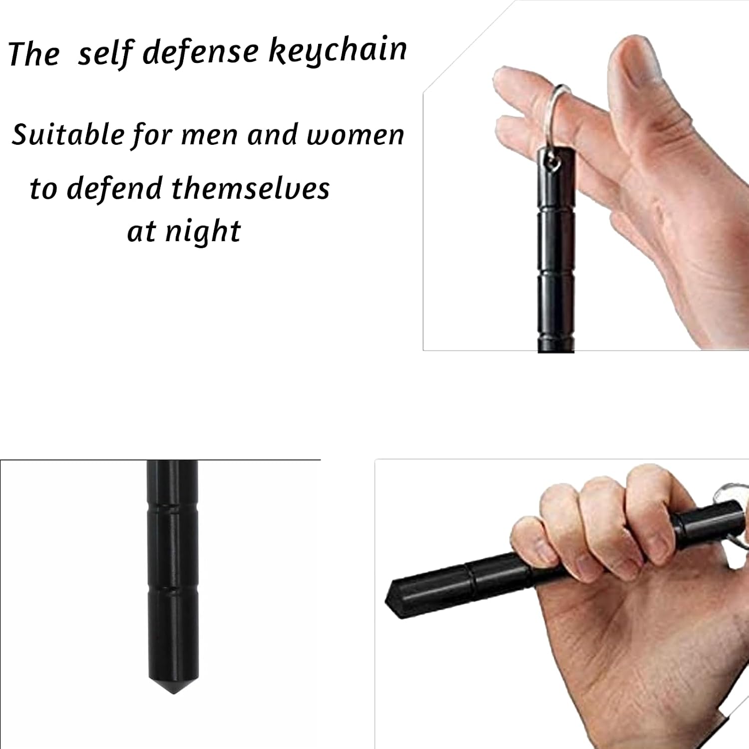 2 Pcs Self Defense Keychain Set,Portable Metal 2-pack of keychain, aluminum Blunt Force - Image 3