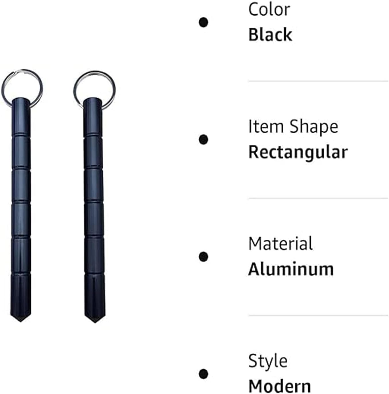 2 Pcs Self Defense Keychain Set,Portable Metal 2-pack of keychain, aluminum Blunt Force - Image 4