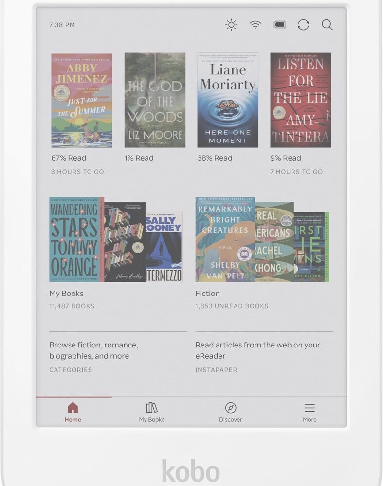 Kobo Clara Colour | Colour eReader | 6” Glare-Free Colour E Ink Kaleido™ 3 Display | Dark Mode Option | Waterproof | Audiobooks | 16GB of Storage | White