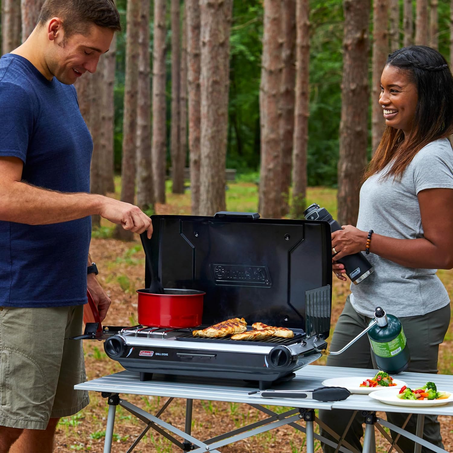 Coleman Tabletop 2-in-1 Camping Grill/Stove, 2-Burner Propane, 20,000 BTUs - Image 4